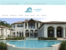 Tablet Screenshot of lucentpools.com